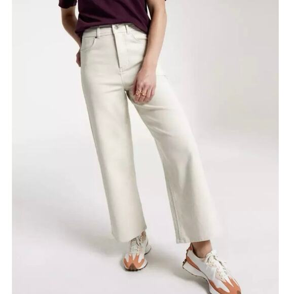 Calia Women's Light Sand High Rise Kickback Wide Leg Pant size 8 - Picture 1 of 12